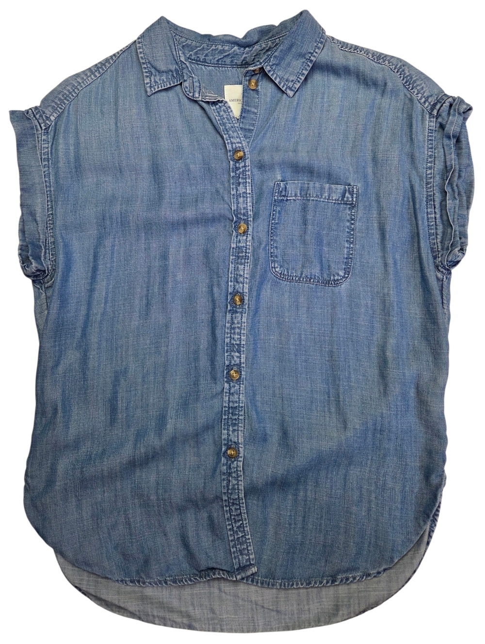 AEO American Eagle Outfitters | Chambray Button Down Dolman Shirt